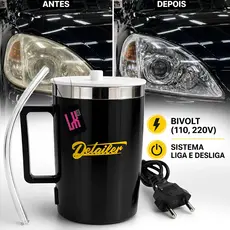 Caneca Copo Termico 110 220v Detailer Aplica Polimero Restaurador Restaura Farol Amarelado