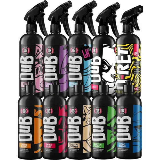 Kit Completo Lavagem Profissional Estetica Automotiva Dub Boyz 500ml Shampoo Neutro Cera Apc Pretinho