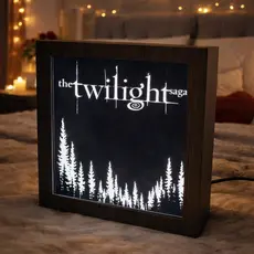 Caixinha Abajur Crepúsculo Forks Lançamento LED Decoração Quarto