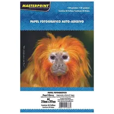 Papel Fotográfico Adesivo A4 130g Masterprint À Prova D'água 50 Folhas