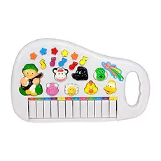 Piano Teclado Infantil 12 Teclas Sons Animais Musical Diversão Educativa Criança Piano Musical Sons Fazendinha