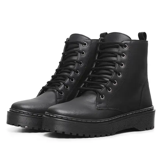 Bota Coturno Feminino Blogueira Plataforma Tratorada