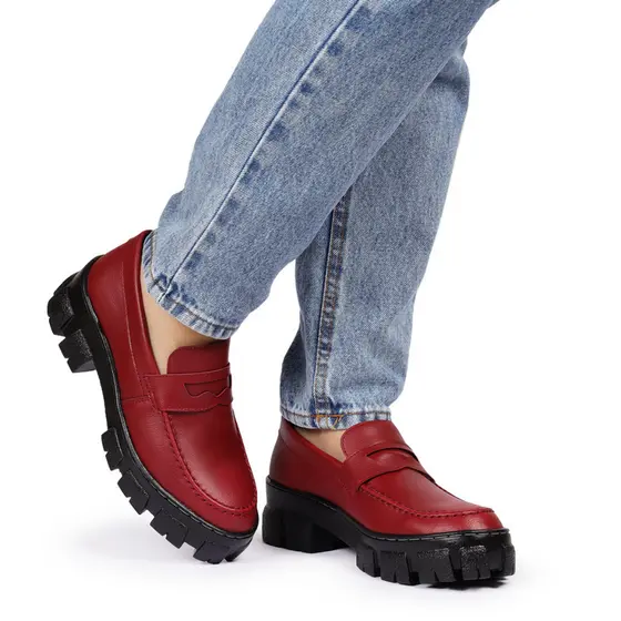 Mocassim Feminino Tratorado Oxford Tendência Moda
